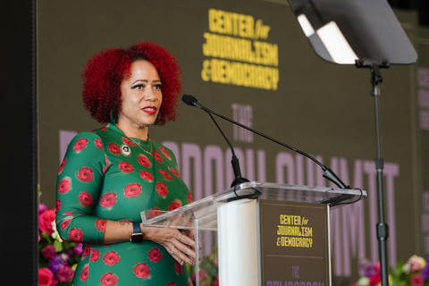 Nikole Hannah-Jones address 2022 Democracy Summit Audience. 